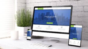 website image on devices